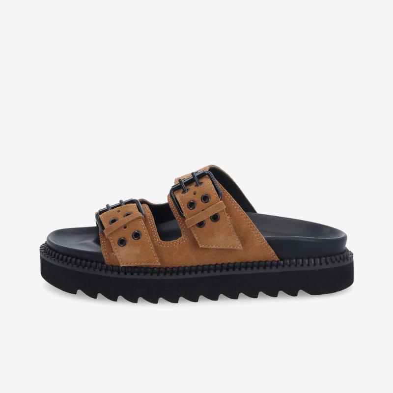 STELLA BUCKLE W - SUEDE - MARRON